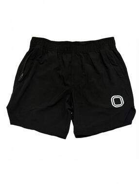 Overtime Melo Performance Shorts Black w/ Reflective Logo Boys Youth Large